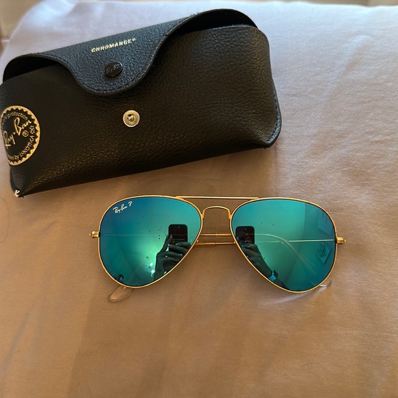 Ray-Ban Accessories - Ray-ban Blue Lens Polaroid Aviator